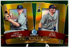 Jace Jung, Troy Melton [Gold] #BJ-9 Baseball Cards 2022 Bowman Draft Blackjack Prices
