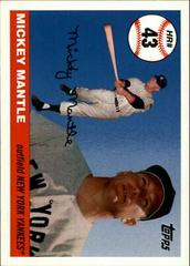 Mickey Mantle #43 Baseball Cards 2006 Topps Mantle Home Run History Prices