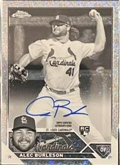 Alec Burleson [Black & White Mini Diamond] Baseball Cards 2023 Topps Chrome Rookie Autographs Prices