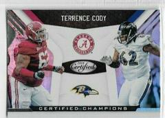 Terrence Cody Football Cards 2018 Panini Certified Champions Prices