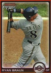 Ryan Braun [Orange Refractor] #1 Baseball Cards 2010 Bowman Chrome Prices