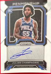 Julian Champagnie #RP-JCP Basketball Cards 2022 Panini Prizm Rookie Penmanship Autographs Prices