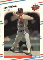 Joe Niekro #18 Baseball Cards 1988 Fleer Glossy Prices