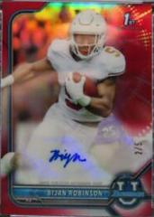 Bijan Robinson [Red Refractor] #BCPA-BR Football Cards 2021 Bowman University Chrome Autographs Prices