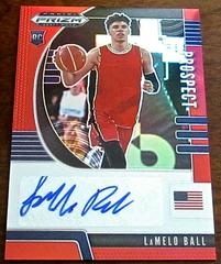 LaMelo Ball [Red Prizm] Basketball Cards 2020 Panini Prizm Draft Picks Autographs Prices