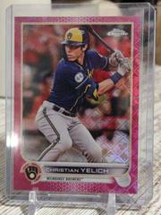 Christian Yelich [Pink] Baseball Cards 2022 Topps Chrome Logofractor Prices