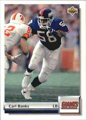 Carl Banks Football Cards 1992 Upper Deck Gold Prices
