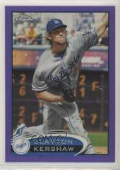 Clayton Kershaw [Purple Refractor] #112 Baseball Cards 2012 Topps Chrome Prices