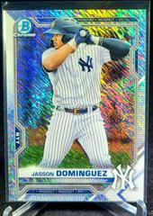 Jasson Dominguez [Shimmer Refractor] Baseball Cards 2021 Bowman Chrome Prospects Prices