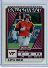 Gavin Cross [Holo] #2 Baseball Cards 2022 Panini Elite Extra Edition College Tickets Optic Prices