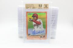 Yasmany Tomas [Orange Refractor] #AR-YT Baseball Cards 2015 Topps Chrome Autograph Rookies Prices