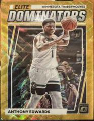 Anthony Edwards [Gold Wave] #23 Basketball Cards 2022 Panini Donruss Optic Elite Dominators Prices