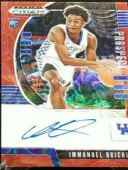 Immanuel Quickley [Choice Red] Basketball Cards 2020 Panini Prizm Draft Picks Autographs Prices