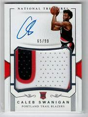 Caleb Swanigan [Patch Autograph] #125 Basketball Cards 2017 Panini National Treasures Prices
