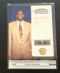 Chris Webber #19 Basketball Cards 2022 Panini Contenders Historic Draft Class Prices