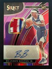 Brandon Boston Jr. [Purple Prizm] #RJ-BBJ Basketball Cards 2021 Panini Select Rookie Jersey Autographs Prices