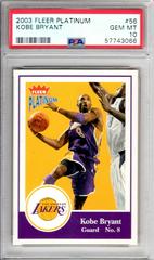 Kobe Bryant #56 Basketball Cards 2003 Fleer Platinum Prices