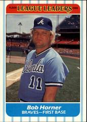Bob Horner Baseball Cards 1986 Fleer League Leaders Prices