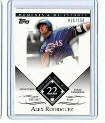 Alex Rodriguez #27 Baseball Cards 2007 Topps Moments & Milestones Prices