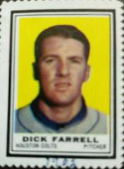 Dick Farrell Baseball Cards 1962 Topps Stamps Prices