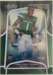 Ahmad 'Sauce' Gardner [Spectrum Green] #INT-18 Football Cards 2022 Panini Absolute Introductions Prices