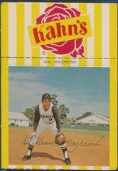 Bill Mazeroski [Hands on Knees Yellow] Baseball Cards 1969 Kahn's Wieners Prices