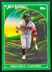 Ronald Acuna Jr. [Sap Green] #11 Baseball Cards 2023 Topps X Bob Ross The Joy Of Prices