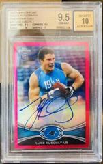 Luke Kuechly [Autograph Pink Refractor] #45 Football Cards 2012 Topps Chrome Prices