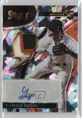 Camilo Doval [Cracked Ice] Baseball Cards 2022 Panini Select Rookie Jersey Autographs Prices