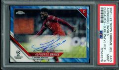 Alphonso Davies [Blue Wave Refractor] #CA-AD Soccer Cards 2021 Topps Chrome UEFA Champions League Autographs Prices