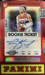 Corey Kispert [Autograph] #102 Basketball Cards 2021 Panini Contenders Optic Prices