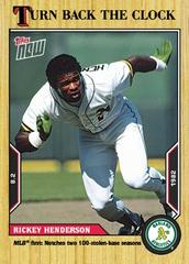 Rickey Henderson #125 Baseball Cards 2022 Topps Now Turn Back the Clock Prices