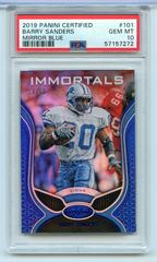 Barry Sanders [Mirror Blue] #101 Football Cards 2019 Panini Certified Prices