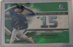 Taj Bradley [Green] #BTP-15 Baseball Cards 2023 Bowman Scouts Top 100 Prices