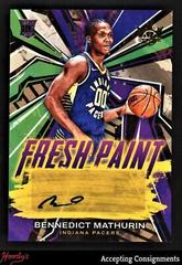 Bennedict Mathurin #FP-BMI Basketball Cards 2022 Panini Court Kings Fresh Paint Autographs Prices