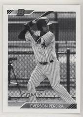 Everson Pereira [Black & White] #BHP-51 Baseball Cards 2020 Bowman Heritage Prospects Prices