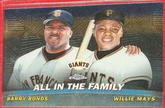B. Bonds, W. Mays #TC19 Baseball Cards 2001 Topps Chrome Combos Prices
