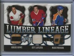 Gordie Howe, Guy Lafleur, Mark Messier [Navy Blue] #LL-04 Hockey Cards 2021 Leaf Lumber Lineage Prices