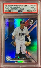 Wander Franco [Blue] #TOP-9 Baseball Cards 2019 Bowman Platinum Top Prospects Prices