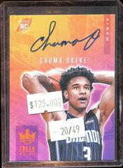 Chuma Okeke #FP-CHU Basketball Cards 2019 Panini Court Kings Fresh Paint Autographs Prices