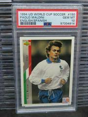 Paolo Maldini [English, Spanish] #150 Soccer Cards 1994 Upper Deck World Cup Soccer Prices