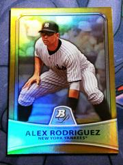 Alex Rodriguez [Gold Refractor] #92 Baseball Cards 2010 Bowman Platinum Prices