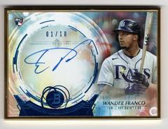 Wander Franco [SP Variation Blue] #TCAV-WF Baseball Cards 2022 Bowman Transcendent Autographs Prices