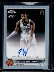 Jayden Williams #CA-JW2 Basketball Cards 2022 Topps Chrome OTE Overtime Elite Autographs Prices