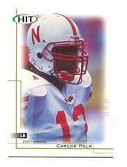 Carlos Polk #38 Football Cards 2001 Sage Hit Prices