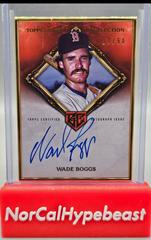 Wade Boggs [Rose Gold] Baseball Cards 2023 Topps Gilded Collection Gold Framed Hall of Famers Autographs Prices
