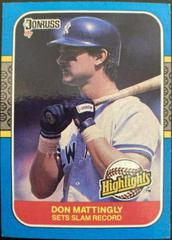 Don Mattingly #48 Baseball Cards 1987 Donruss Highlights Prices