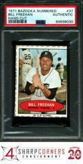 Bill Freehan [Hand Cut] Baseball Cards 1971 Bazooka Numbered Prices