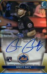 Brett Baty [Yellow] Baseball Cards 2023 Bowman Chrome Rookie Autographs Prices