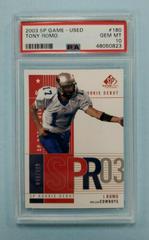 Tony Romo Football Cards 2003 SP Game Used Prices